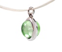 Colgante de plata "Esfera" con ADN mascota verde