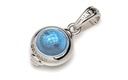 Colgante de plata "Space" con ADN mascota azul