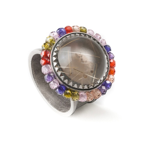 Anillo con circonitas Orygen "Essence" con ADN mascota